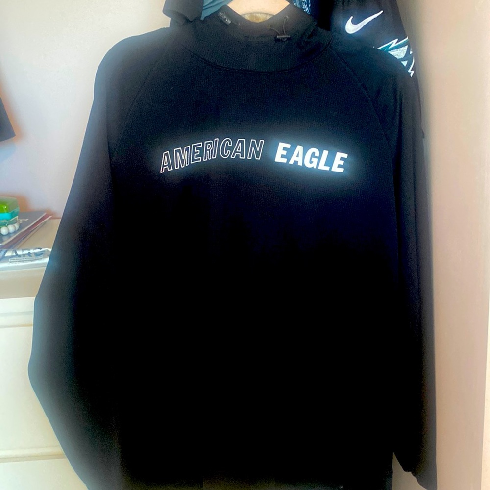 black american eagle hoodie